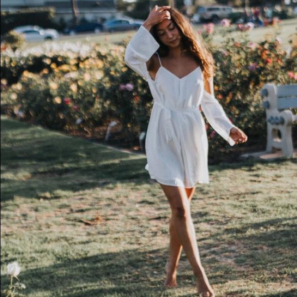 White off the shoulder dress