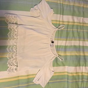 White crop top