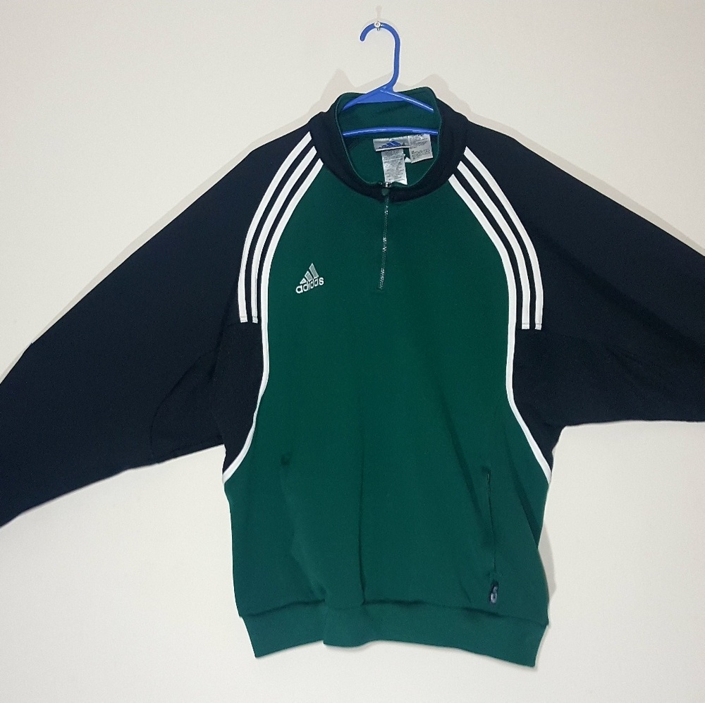 Adidas Men's Clima warm Half-Zip Green/Black/white