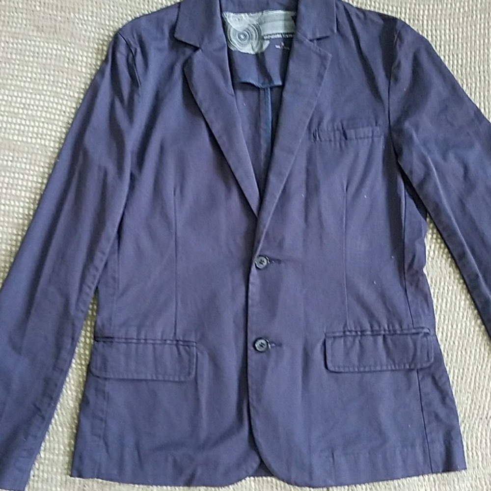 Casual Navy cotton Blazer