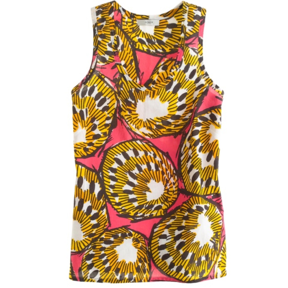 J. Crew Ratti Kiwi Sleeveless Racerback Top