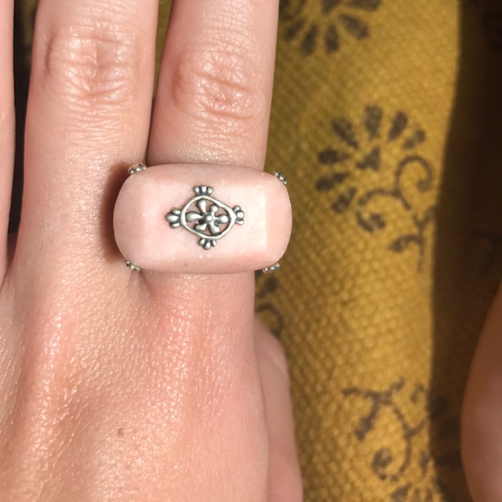 Pink stone ring