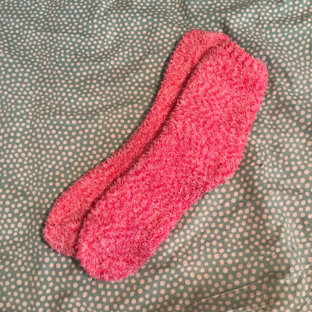 Brand new pink fluffy socks!