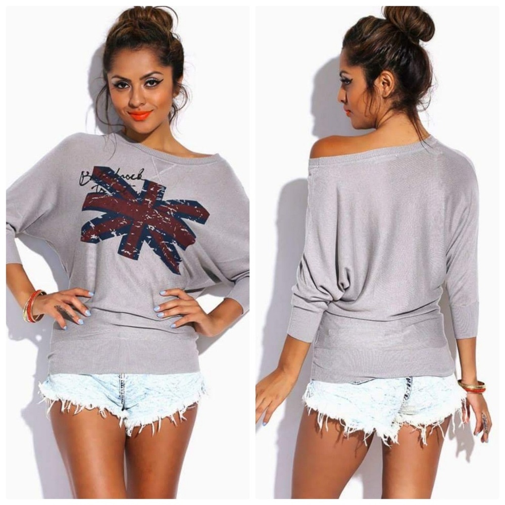 🆕️Oversized Long sleeve British Top