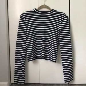 T by Alexander wang long sleeve crop top