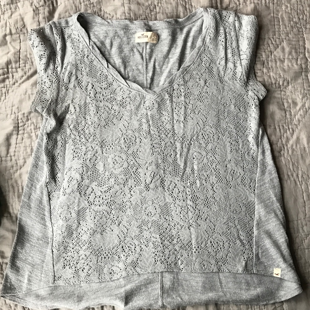 Gray lace top