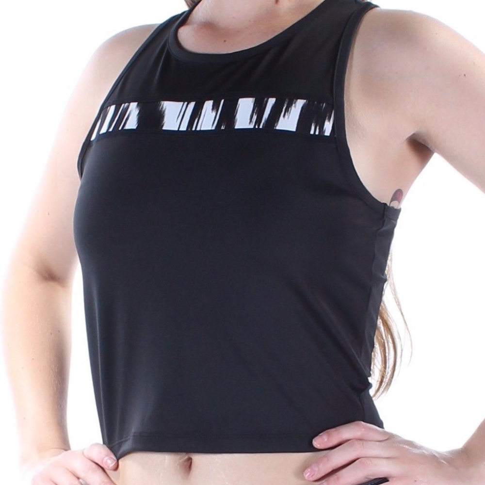 NEW MICHAEL KORS JEWEL NECK SLEEVELESS CROP TOP