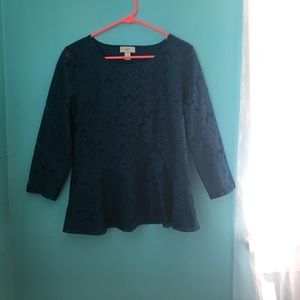 NEVER WORN Lace Peplum Top