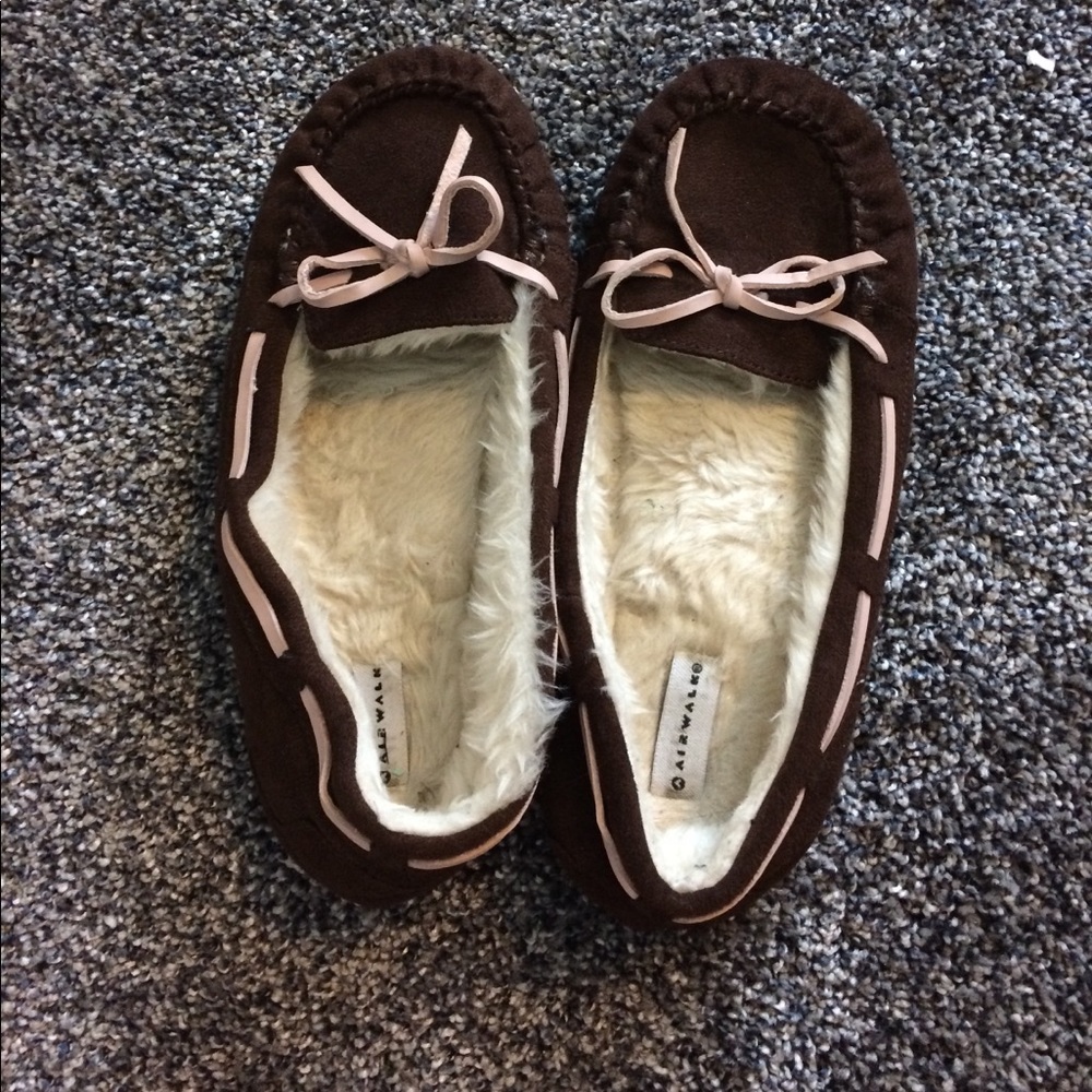 Fur lined mocassins