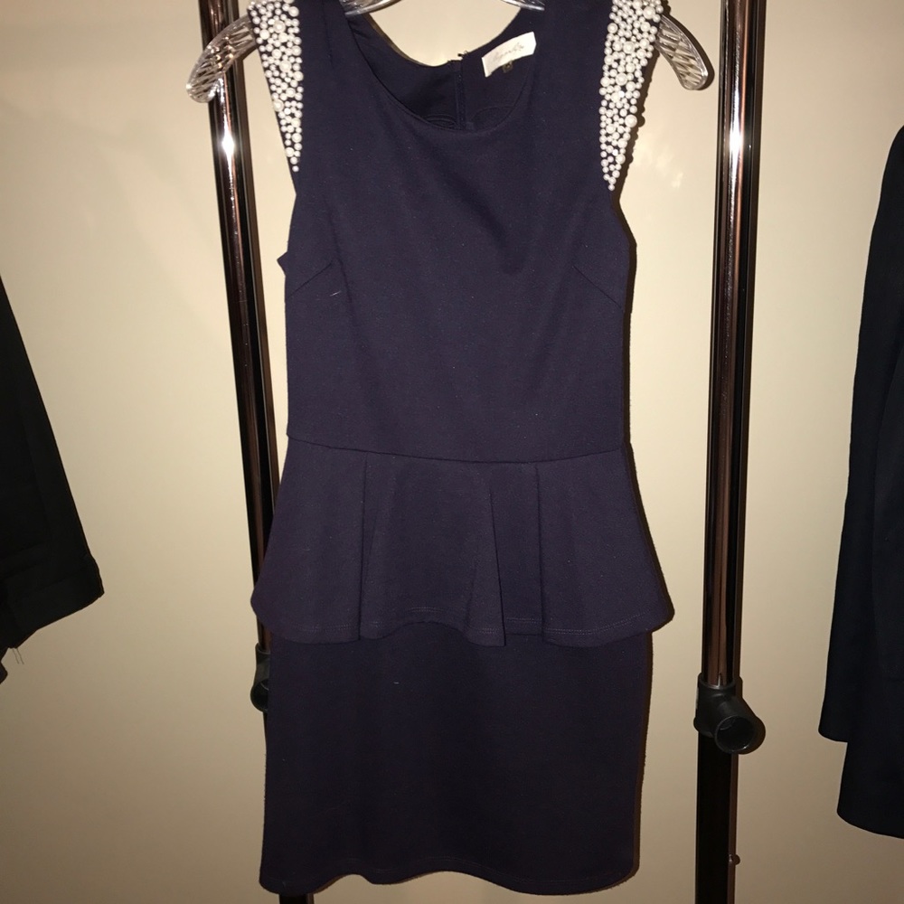 Purple peplum dress