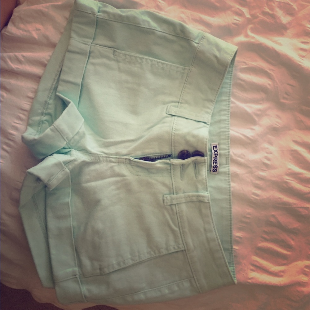 Mint green express shorts