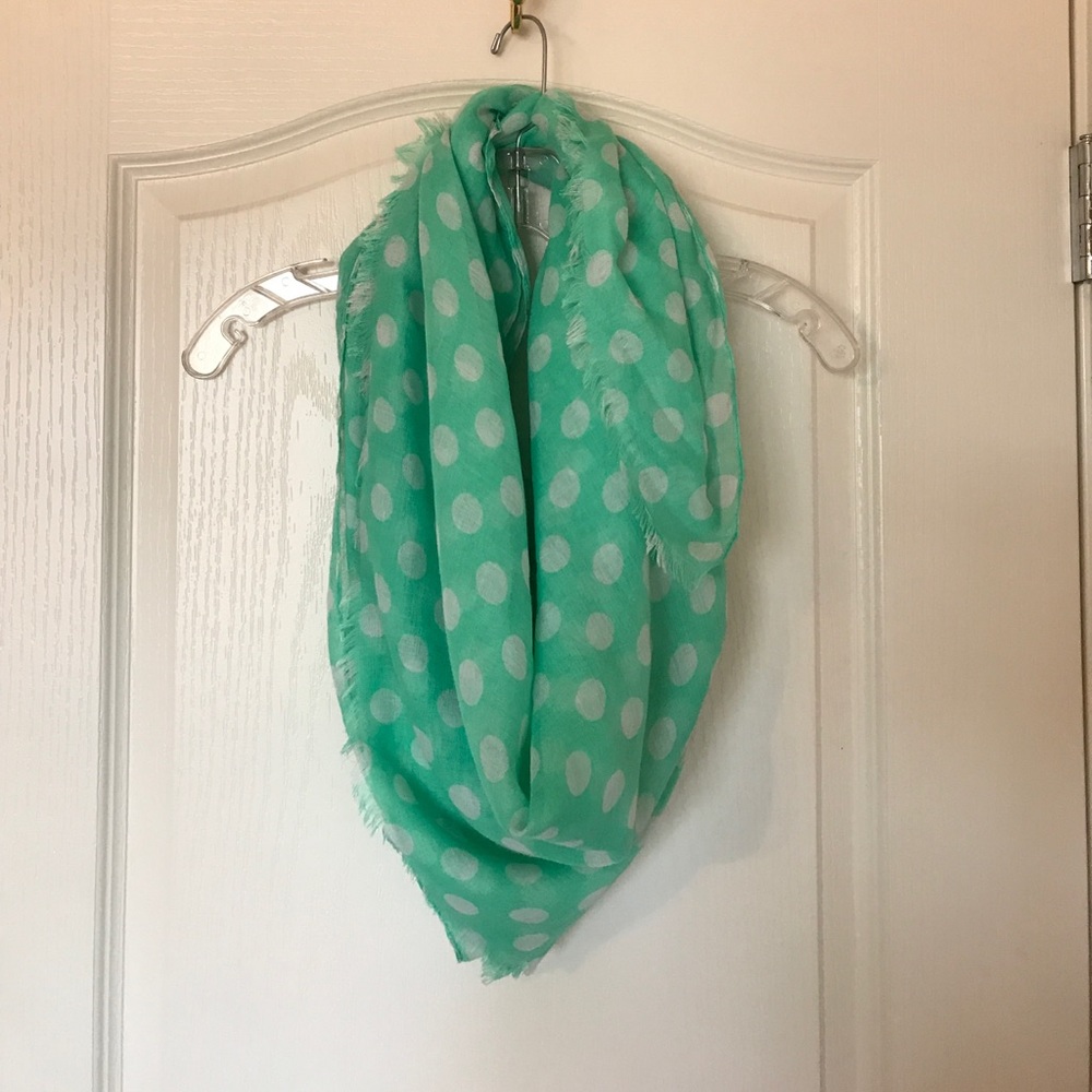 Mint Polka Dot Scarf