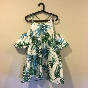 A. Peach Dresses - NWT A. Peach criss cross off shoulder palm dress A. Peach Dresses - NWT A. Peach criss cross off shoulder palm dress