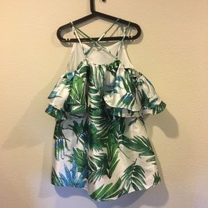 A. Peach Dresses - NWT A. Peach criss cross off shoulder palm dress A. Peach Dresses - NWT A. Peach criss cross off shoulder palm dress