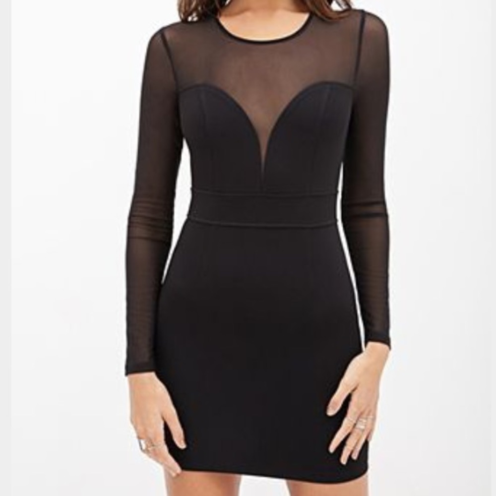 Forever 21 Black Mesh Dress