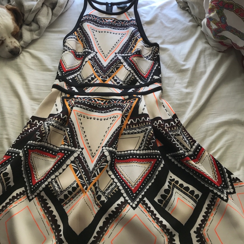 Multi color knee length dress