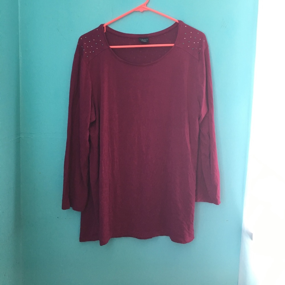 Magenta Beaded Top