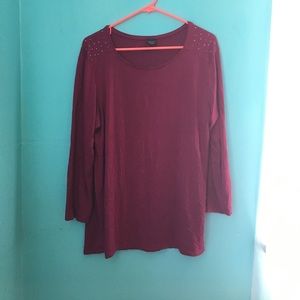 Magenta Beaded Top