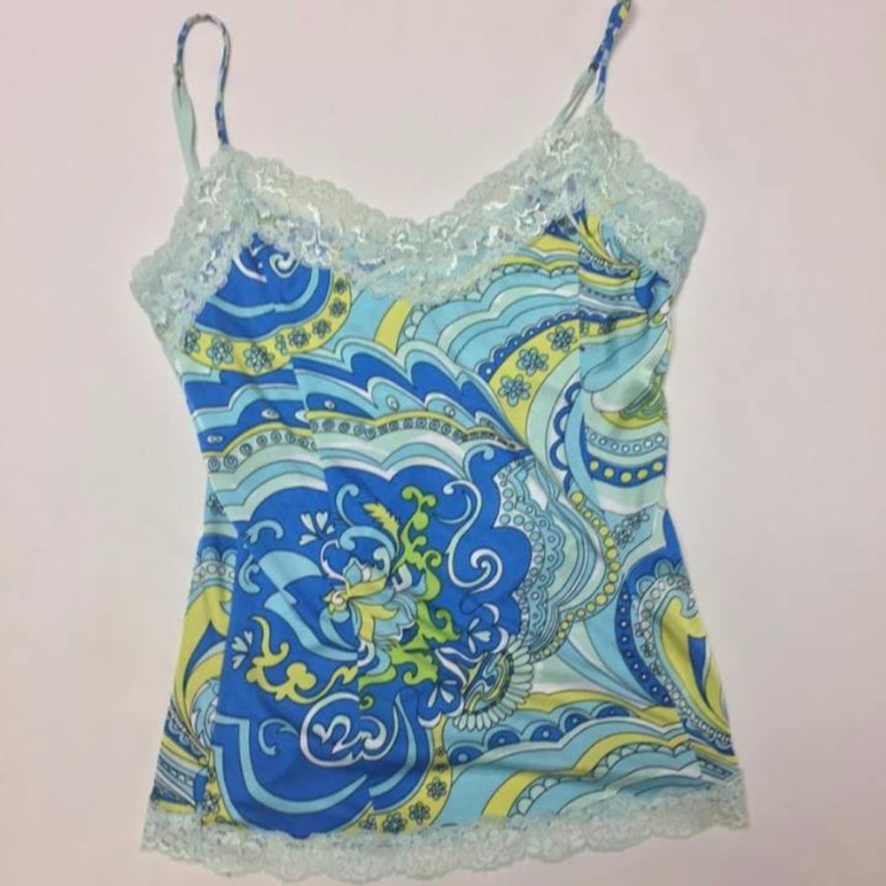 The Limited Floral Lace Trim Cami Top Size S