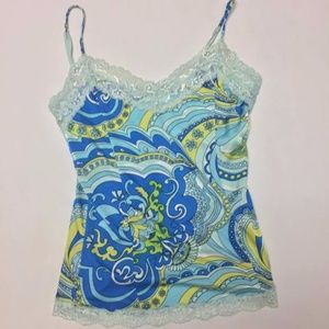 The Limited Floral Lace Trim Cami Top Size S