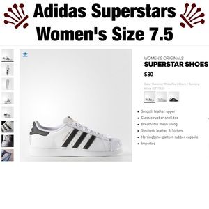 Adidas Superstars. Women's Size 7.5