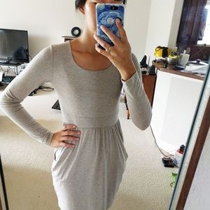 Long Sleeved Draped Dress