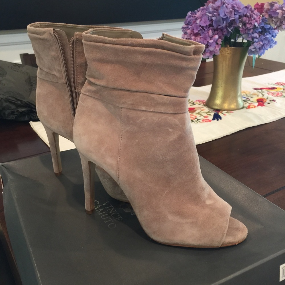 Vince camuto open toe bootie