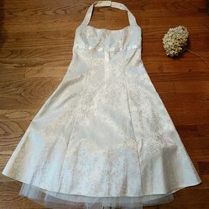 Beautiful ivory halter strap dress