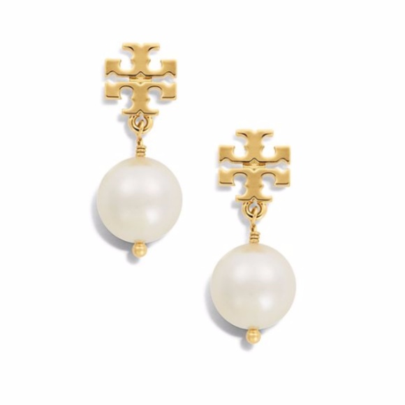LAST ONE!! Tory Burch CRYSTAL-PEARL DROP EARRING - Picture 5 of 8