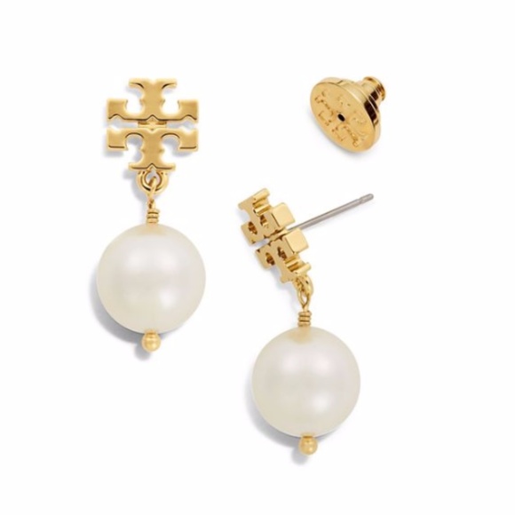 LAST ONE!! Tory Burch CRYSTAL-PEARL DROP EARRING - Picture 6 of 8