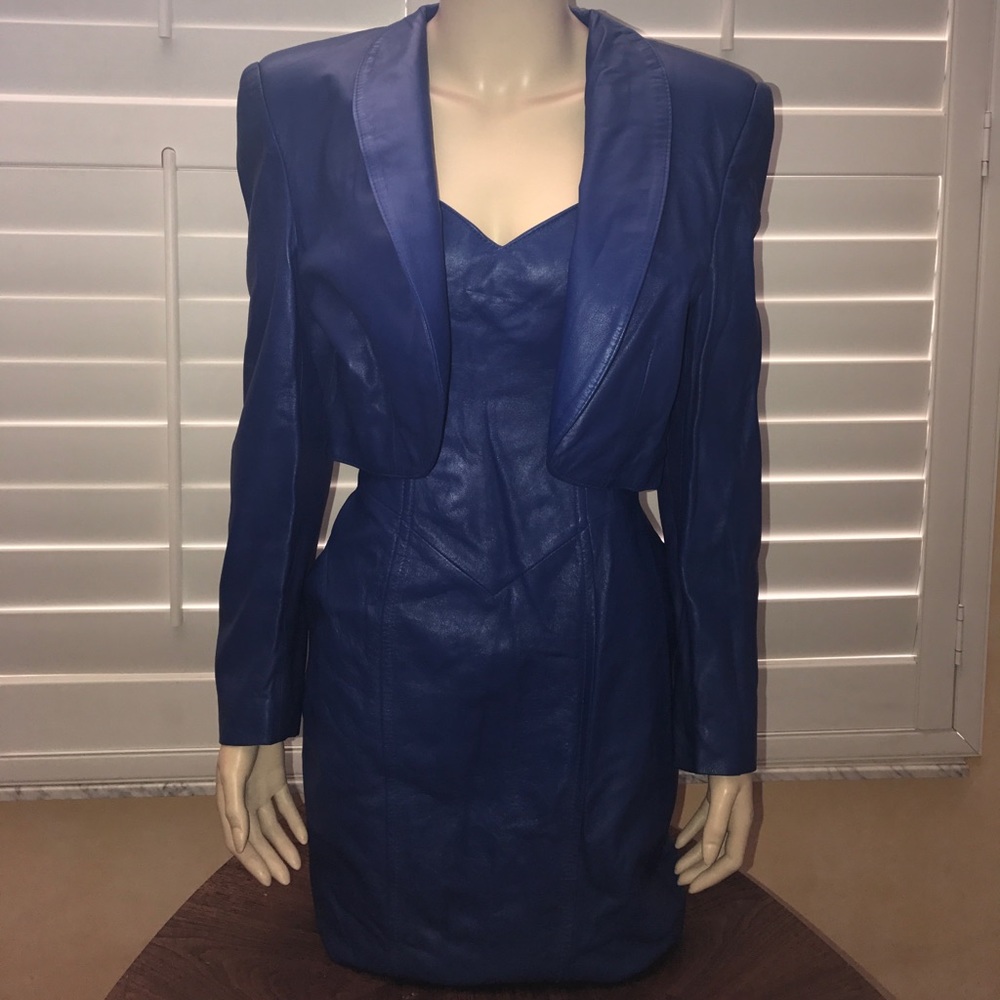 A Sapphire Blue Bustier Mini and Bolero Jacket 👠