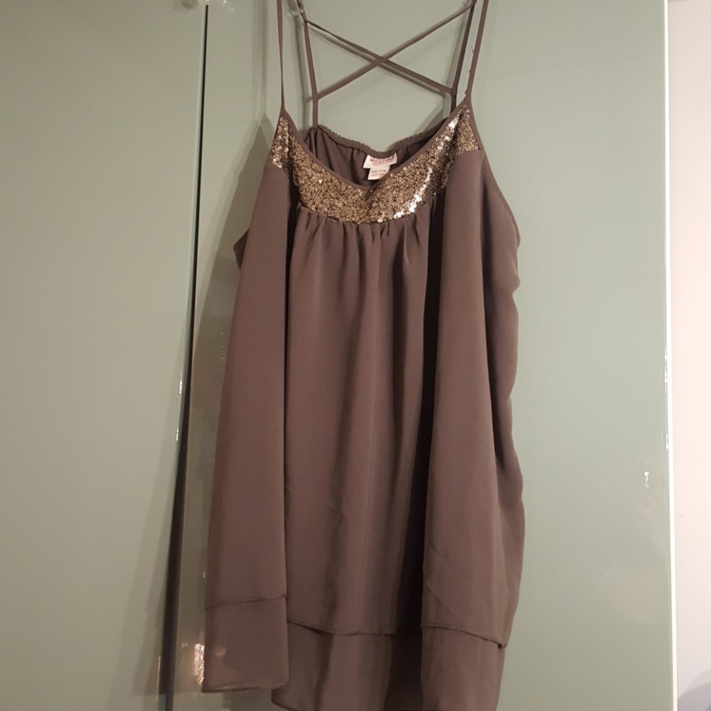 Olive embellished camisole