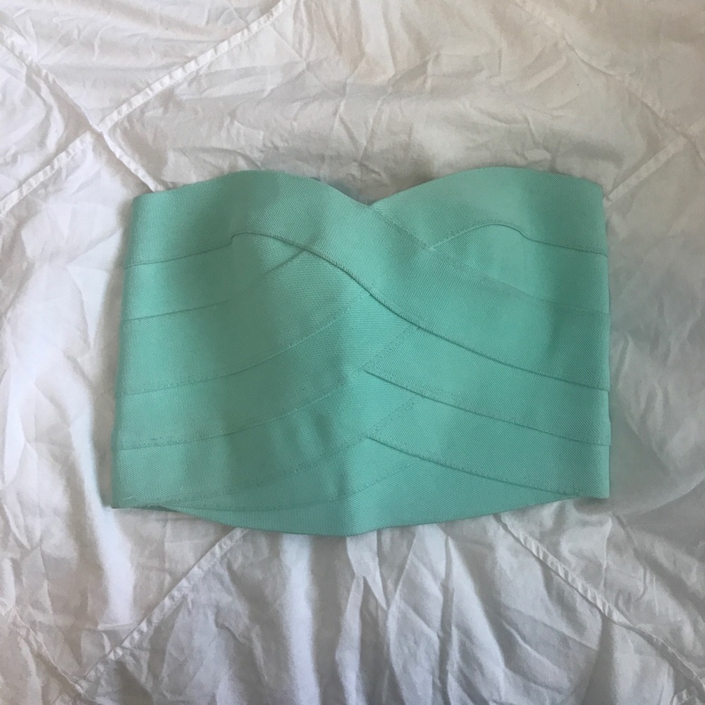 Blue bandage top