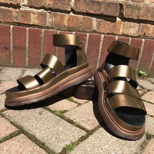 Metallic Gold Dr. Marten's-- hardly worn!