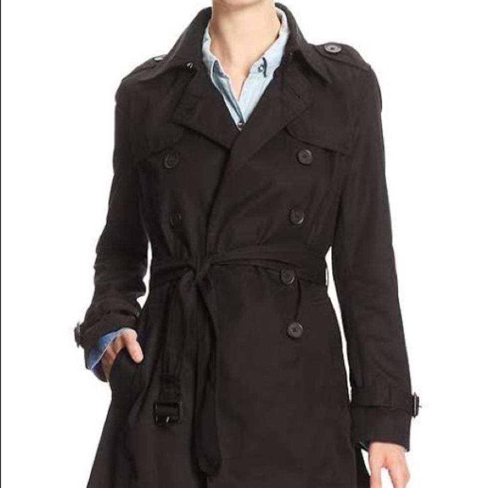 Banana Republic black trench coat PXS