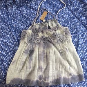 American eagle blue tie dye tank top