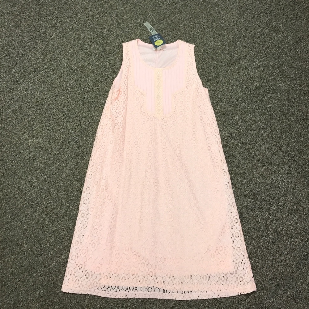 Pink pintucked dress large