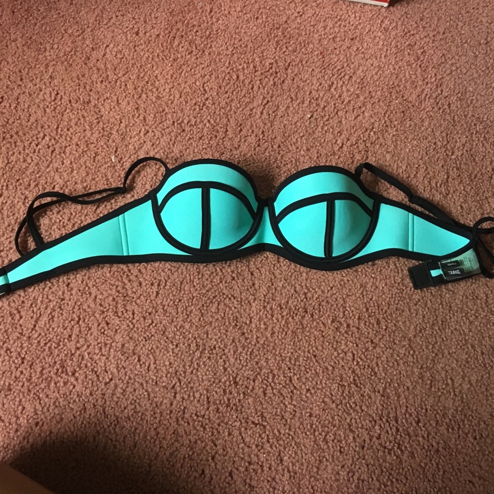 Blue Triangle Bikini Top