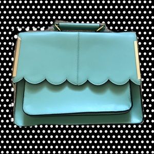 ASOS Mint Satchel Bag with Scallop Bar