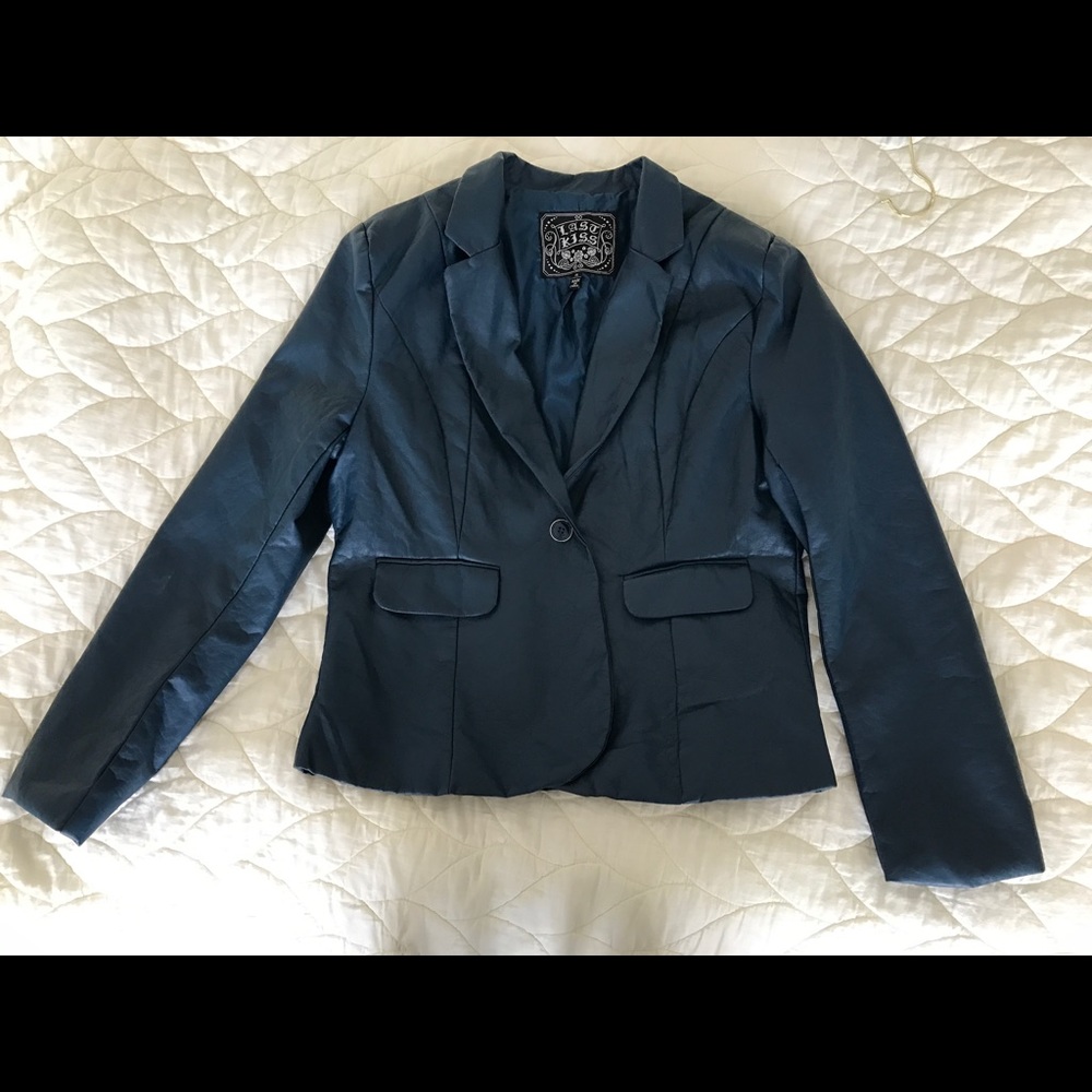 Faux Leather Blue jacket