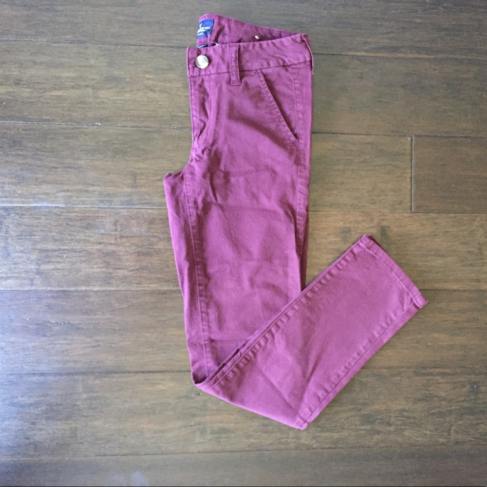 Maroon khaki pants