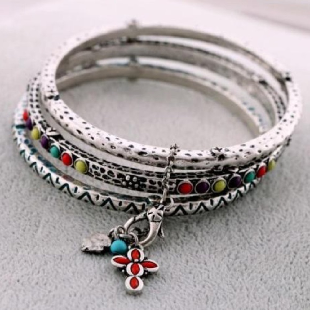 Lucky Brand Aztec bangle set