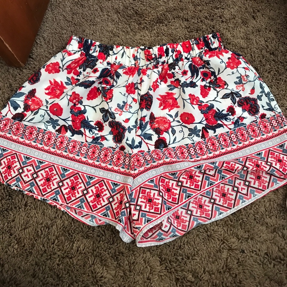 Patterned Flowy Shorts