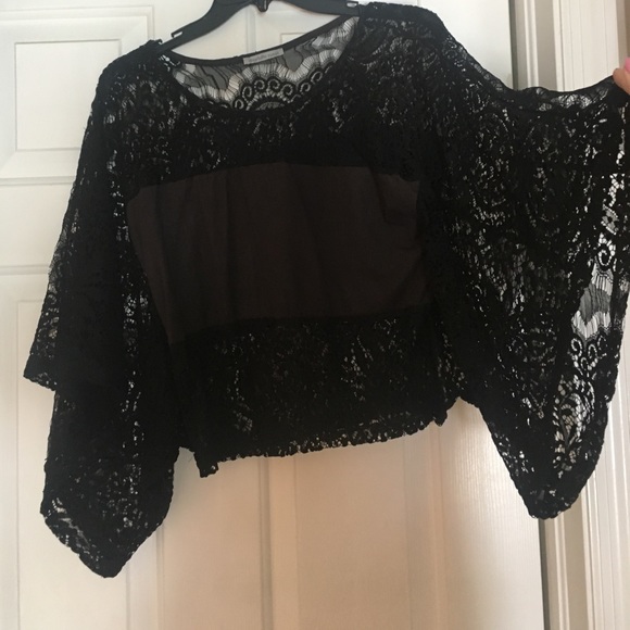 Charlotte Russe Black Lace Blouse - Picture 1 of 4