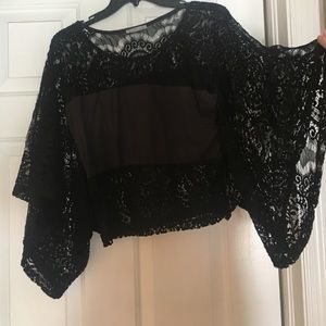 Charlotte Russe Black Lace Blouse