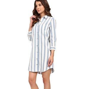 7 for all mankind striped shirtdress clearance