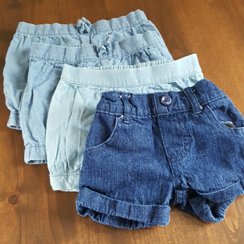 Baby girl denim shorts bundle (4)