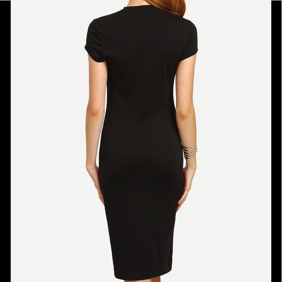 🆕➕Cap sleeve sheath dress w/crew neck - Picture 6 of 6