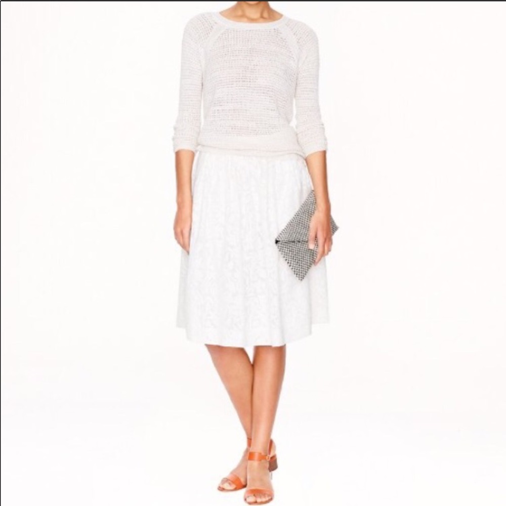 Very cute Jcrew patio skirt in White Burnout