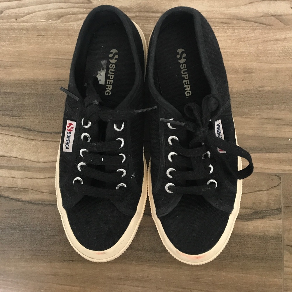 Superga black size 7